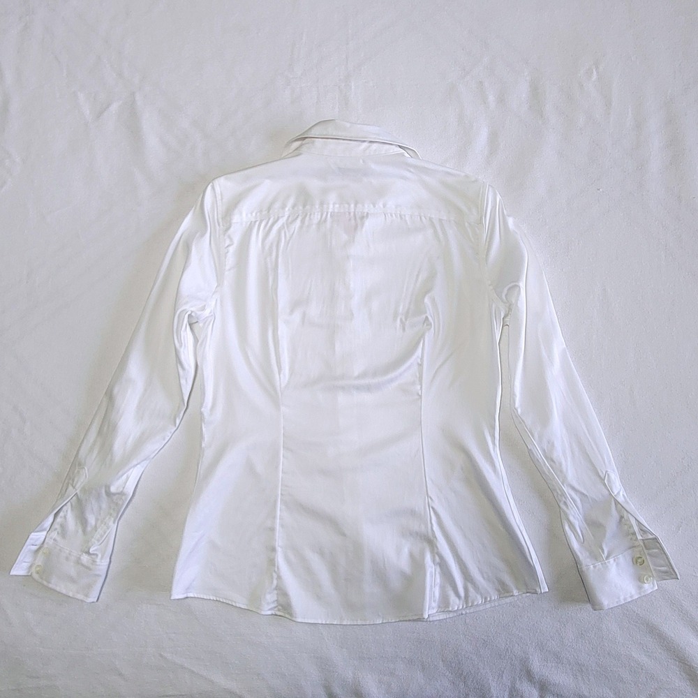 NWT Banana Republic Button Down Shirt White Women's 6P Preppy Tailored Office - Picture 5 of 12